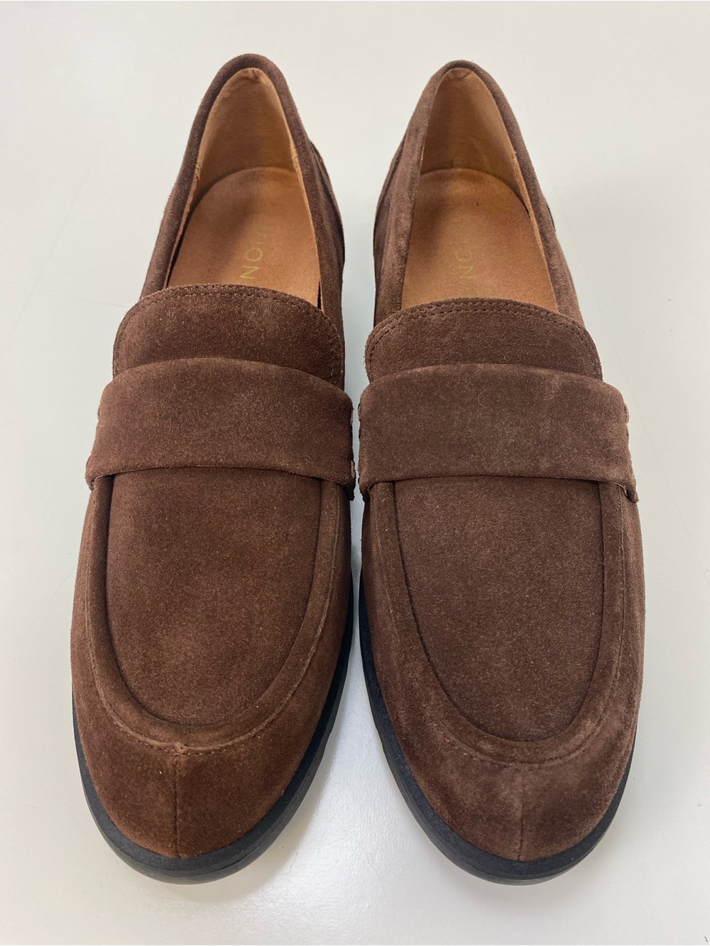 Vionic Brown Suede Women's Penny Loafers